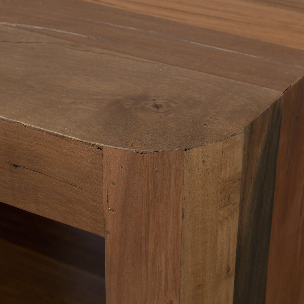 Dunmore Solid Wood Rectangular Open Shelf Side Table from Mercana - Luna Furniture