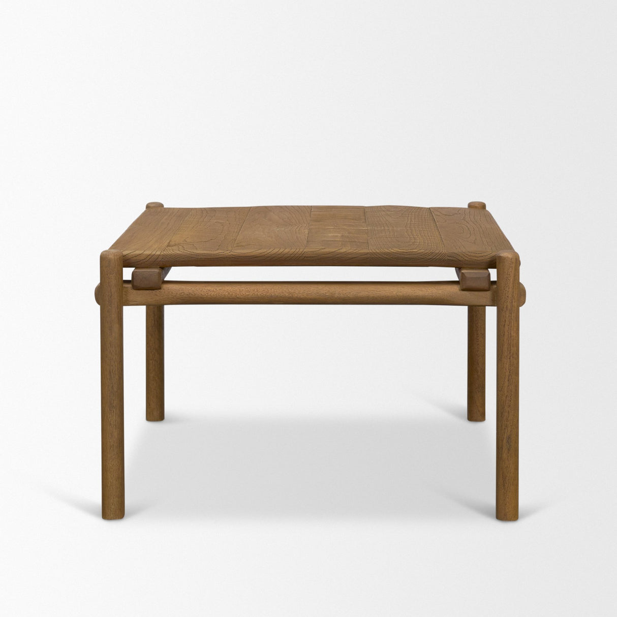 Riven Oak Wood Square Side Table from Mercana - Luna Furniture