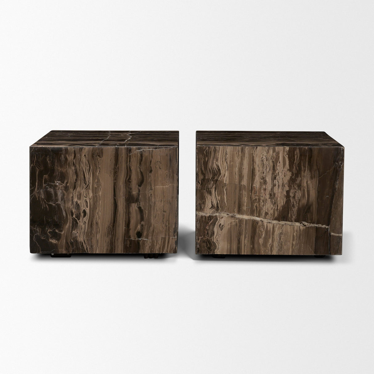 Quadra 20" Solid Cappuccino Marble Square Coffee Table from Mercana - Luna Furniture