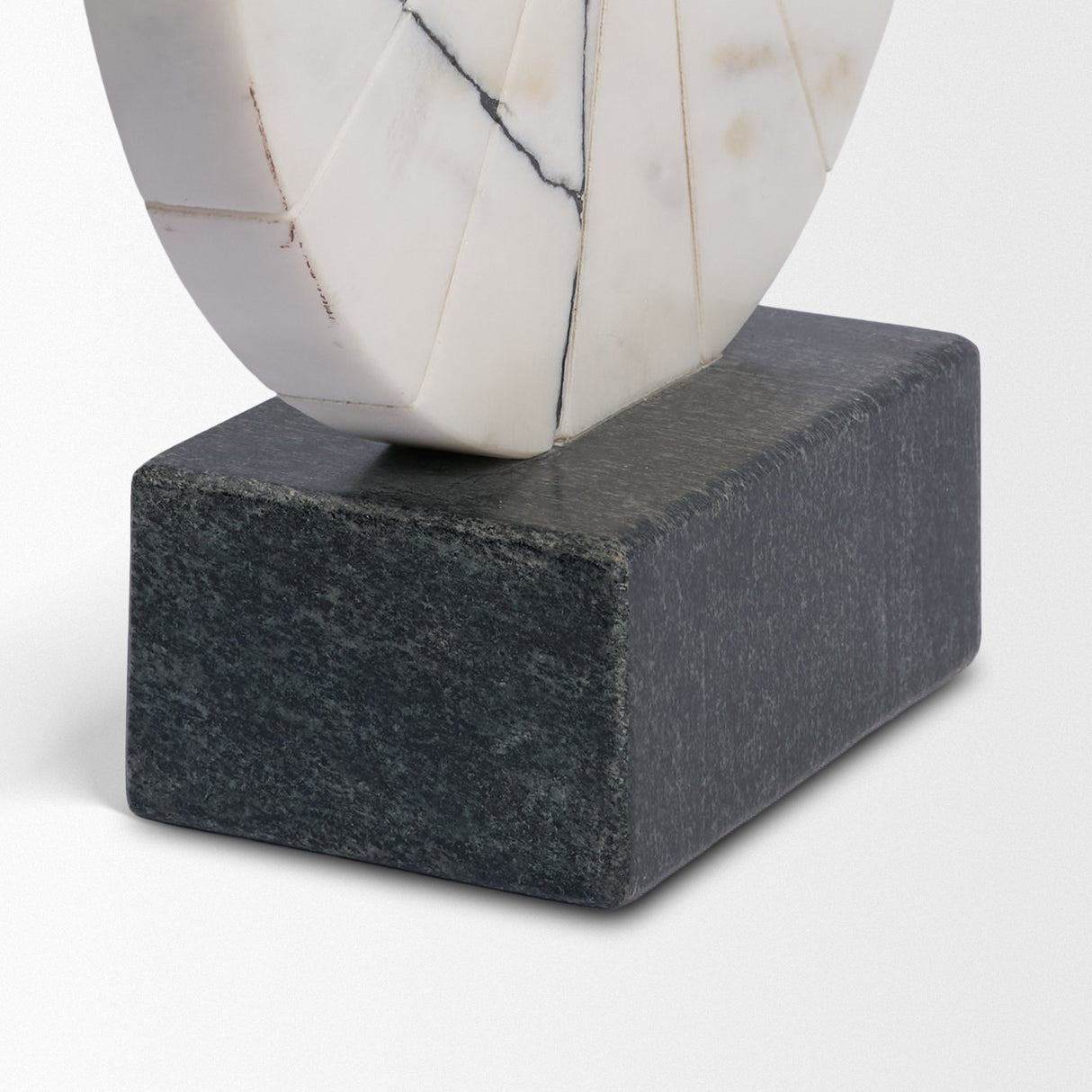 Orin White Marble Round Disc Decorative Object from Mercana - Luna Furniture