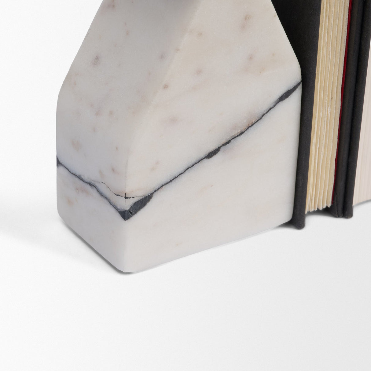 Shadow White & Black Marble Bookends from Mercana - Luna Furniture