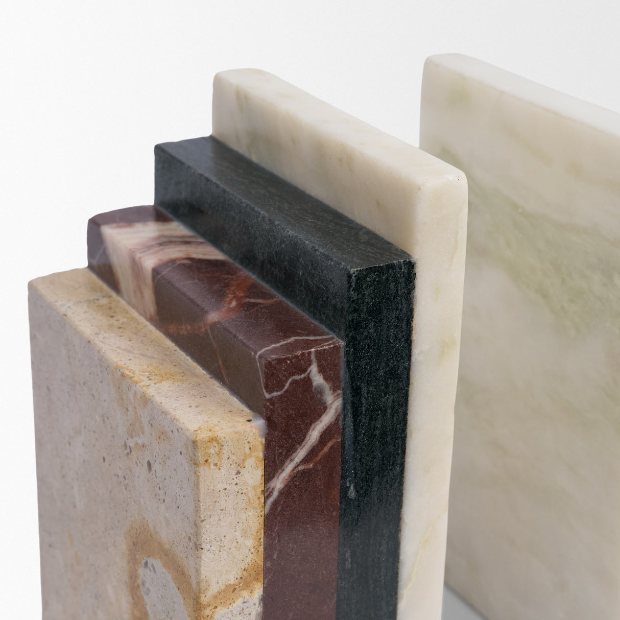 Corte Mixed Marble Stacked Bookends from Mercana - Luna Furniture