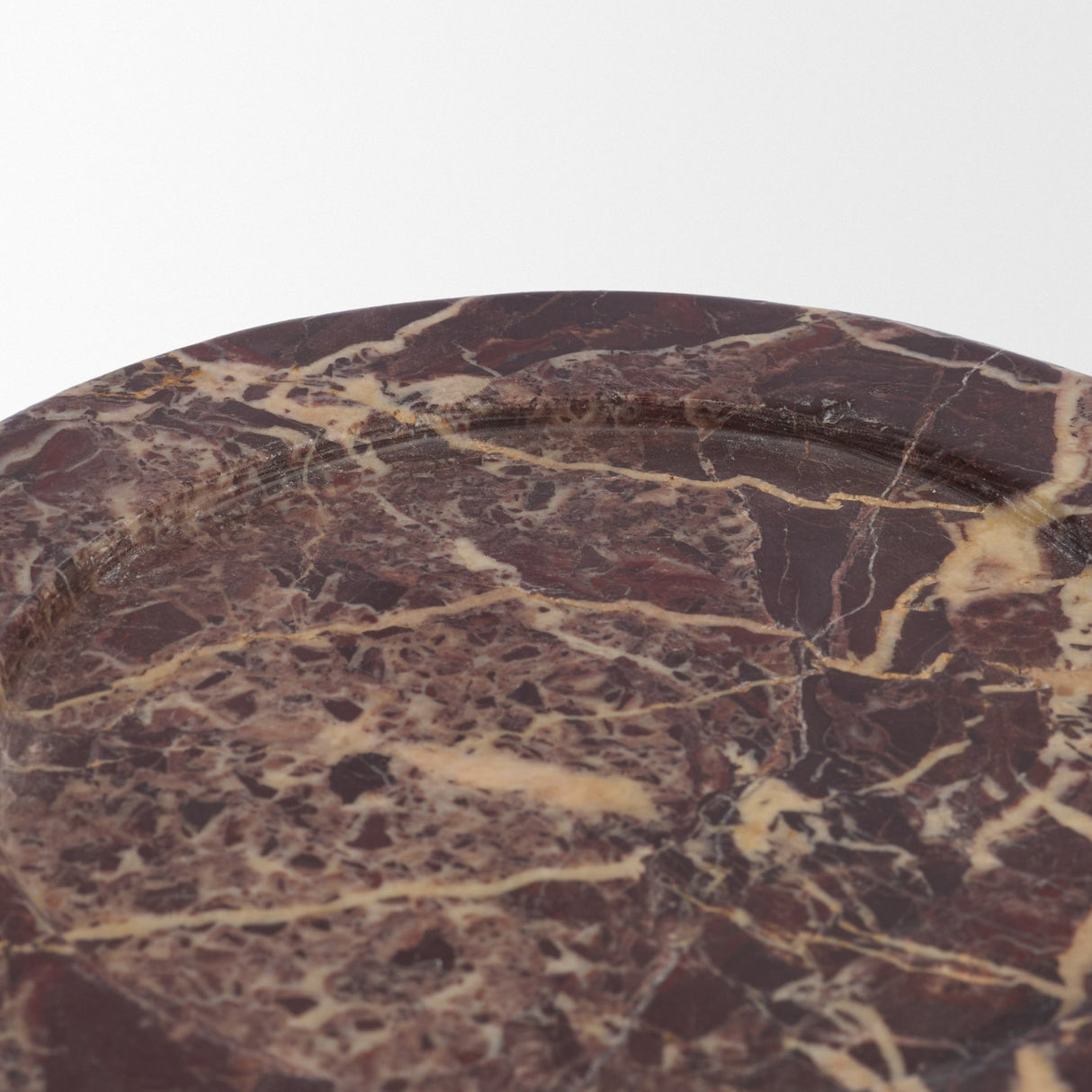 Bordo Red Marble w/ Glass Hurricane Candle Holder from Mercana - Luna Furniture