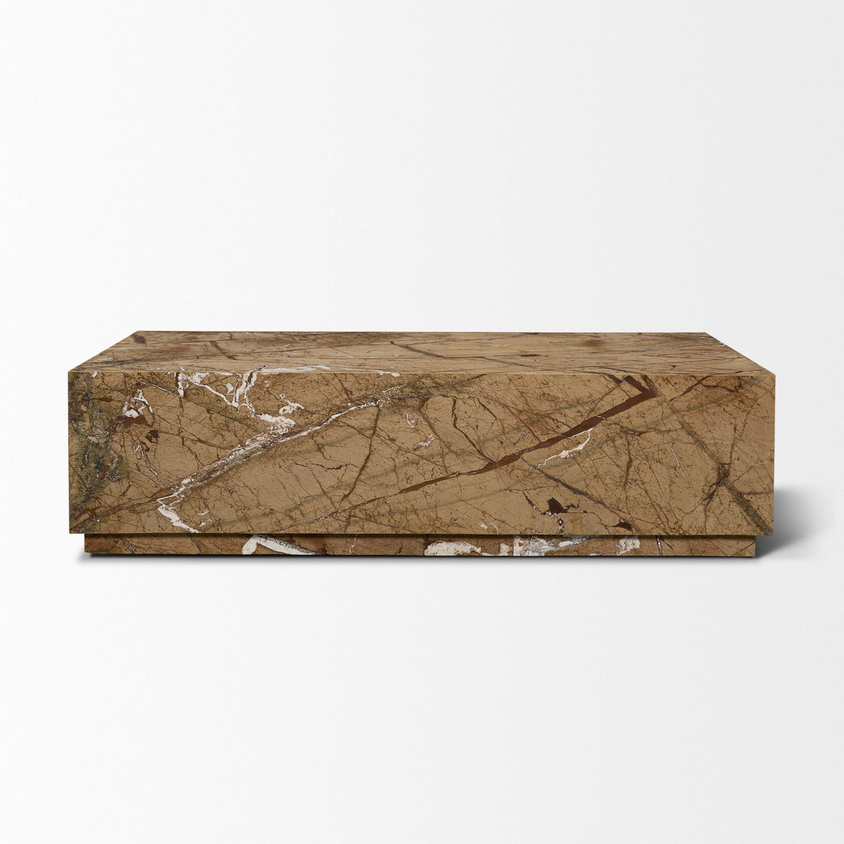 Matteo Solid Rainforest Rust Marble Rectangular Coffee Table from Mercana - Luna Furniture
