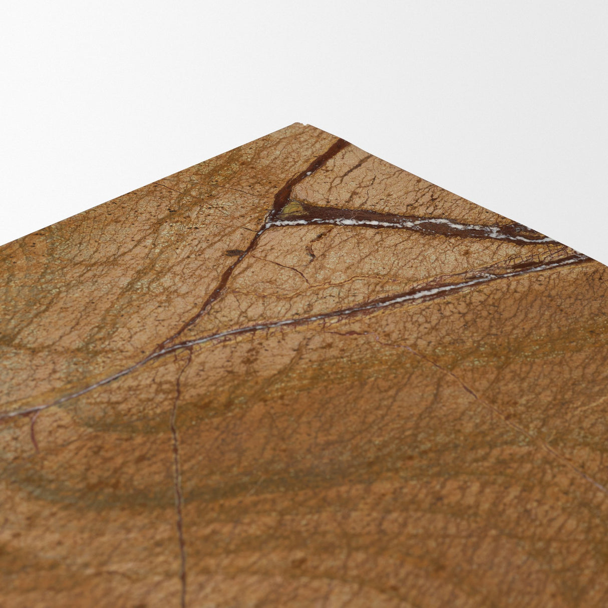 Matteo Solid Rainforest Rust Marble Square Side Table from Mercana - Luna Furniture
