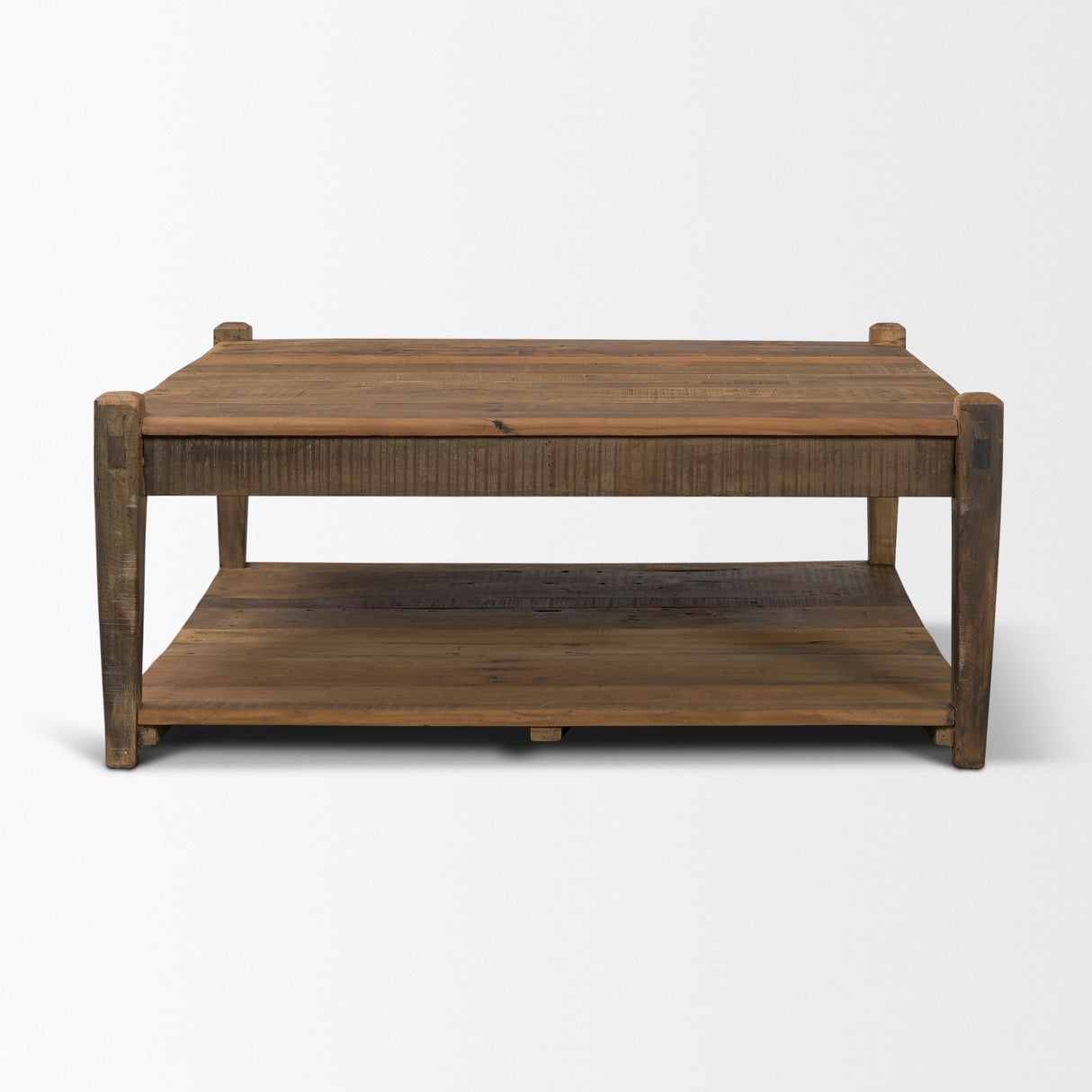 Ashwick Dark Brown Reclaimed Wood Square Coffee Table from Mercana - Luna Furniture