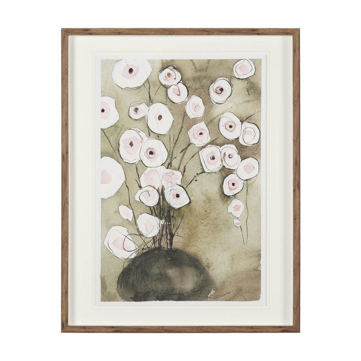 Butterfly Ranunculus I by Mercana Studio Hand-Embellished Framed Artwork Matted under Glass from Mercana - Luna Furniture