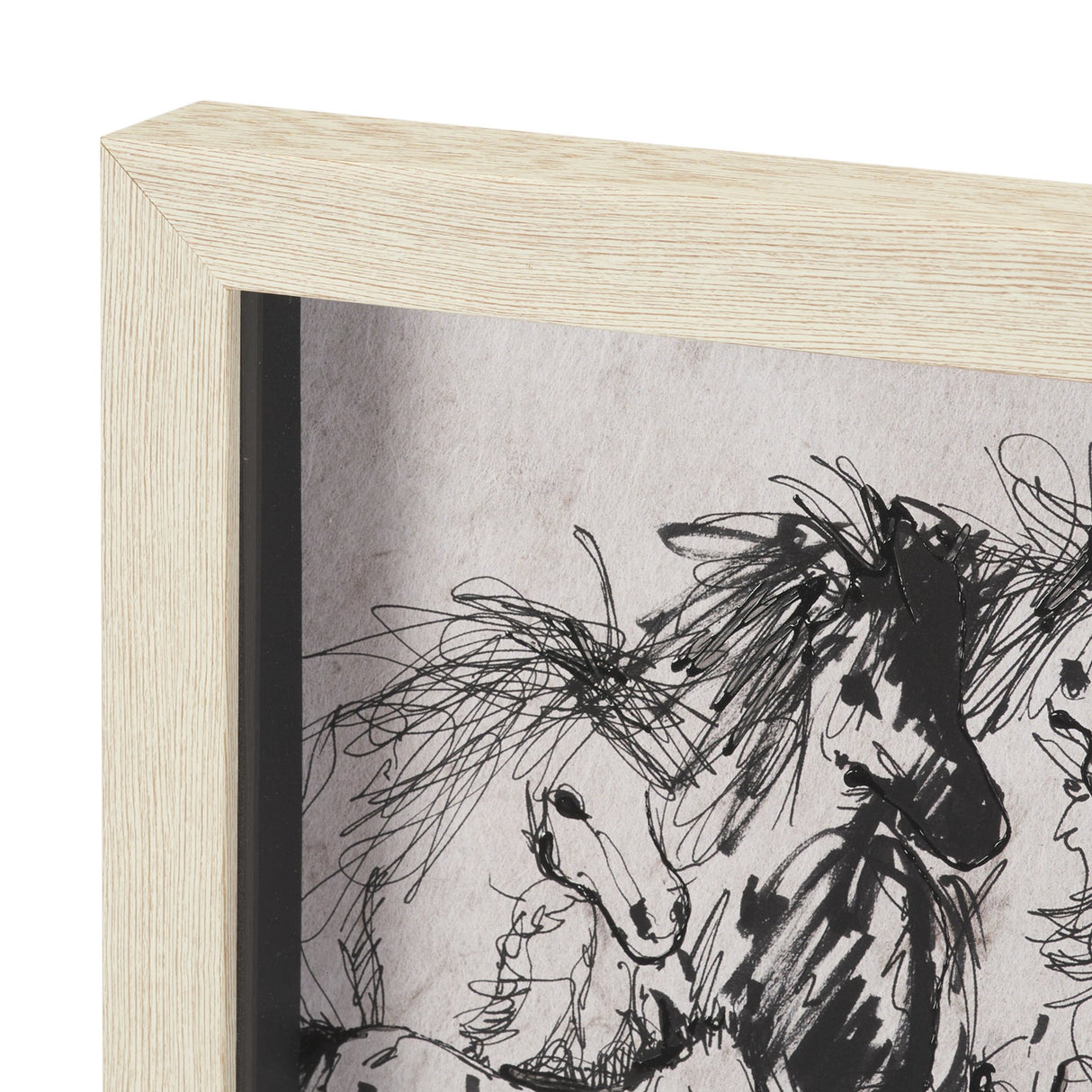 Pony Sketches II by Mercana Studio Hand-Embellished Framed Artwork Matted under Glass from Mercana - Luna Furniture