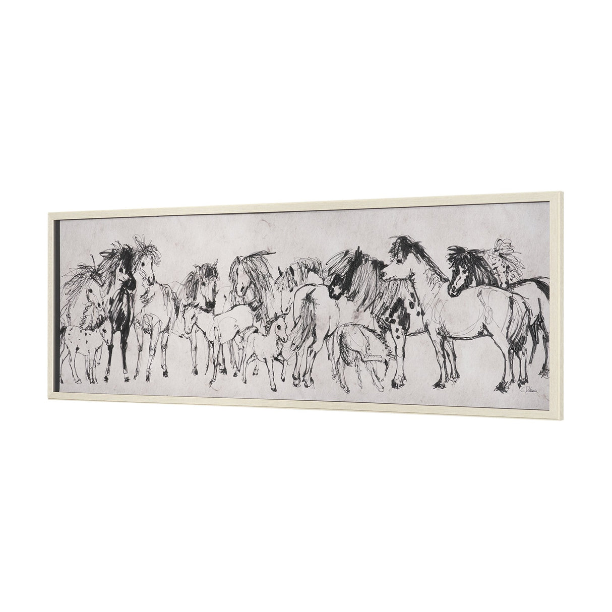 Pony Sketches II by Mercana Studio Hand-Embellished Framed Artwork Matted under Glass from Mercana - Luna Furniture