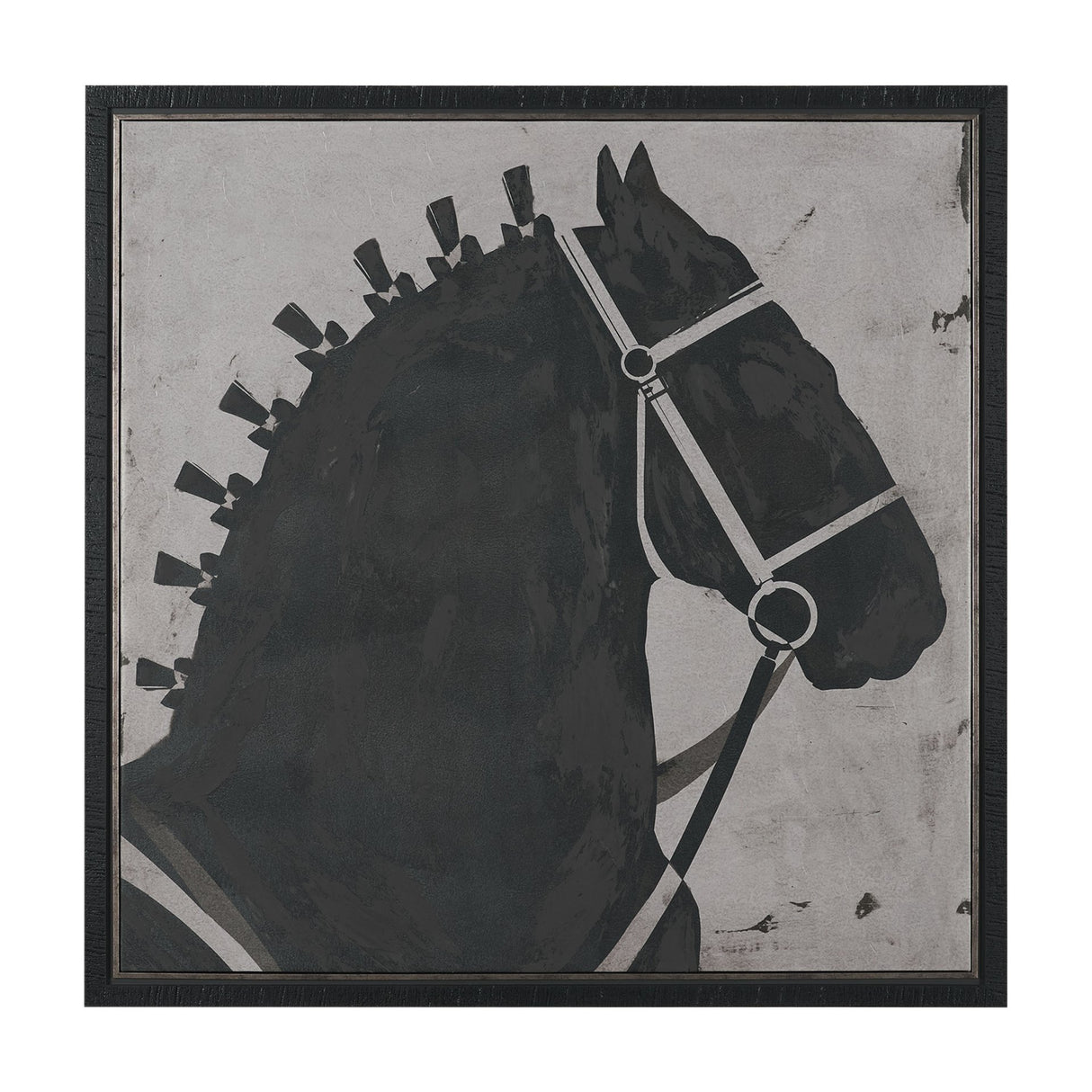 Steed 2 by Mercana Studio Hand-Embellished Textured Framed Canvas Artwork from Mercana - Luna Furniture