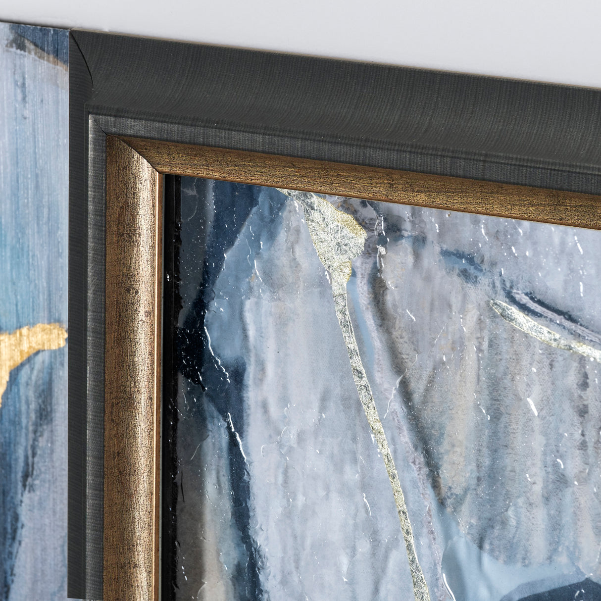 River Rocks by Liz Jardine a Hand Embellished Textured Framed Art Print Matted under Glass from Mercana - Luna Furniture