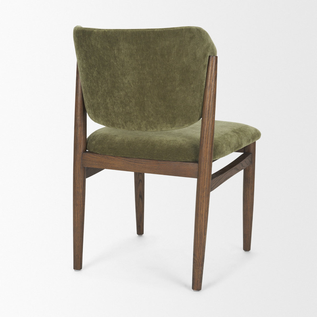 Cline Moss 008 Olive Fabric Upholstered and Brown Wood Dining Chair, Set of 2 from Mercana - Luna Furniture