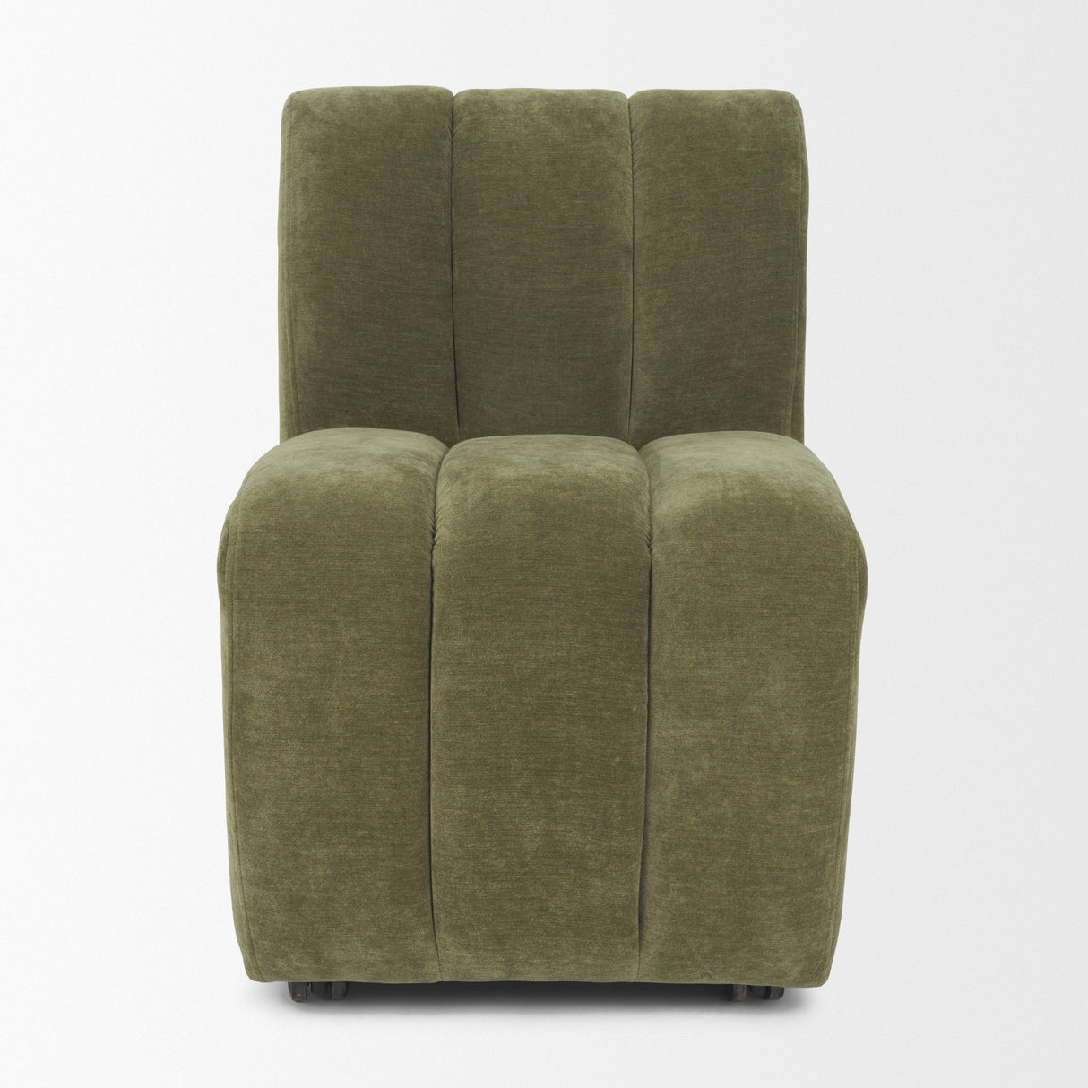 Wilkins Moss Olive Fabric Upholstered Dining Chair from Mercana - Luna Furniture