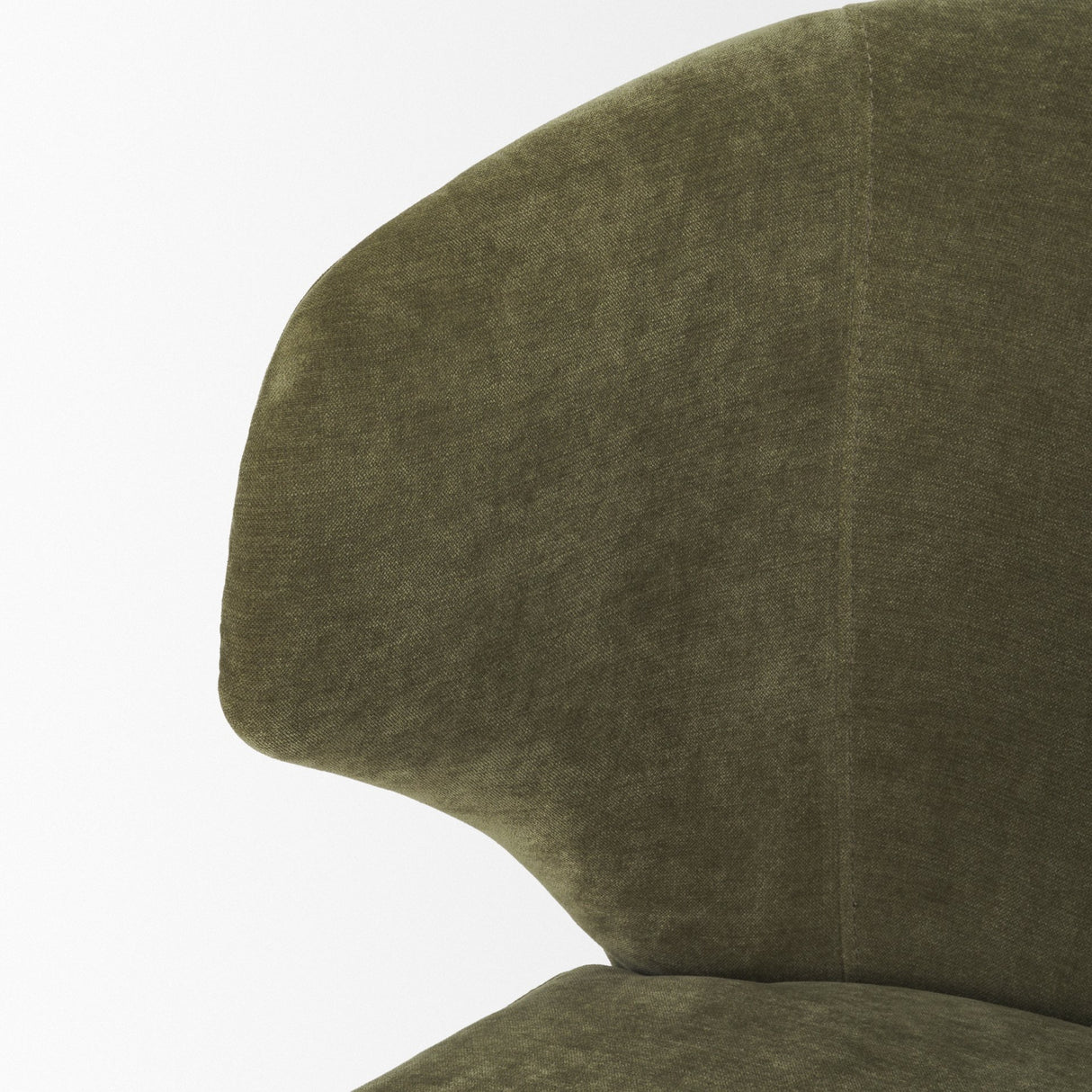 Niles 22.5L x 24.5W x 32H Moss Olive Fabric Seat W/ Mid Brown Wooden Legs Wingback Dining Chair from Mercana - Luna Furniture