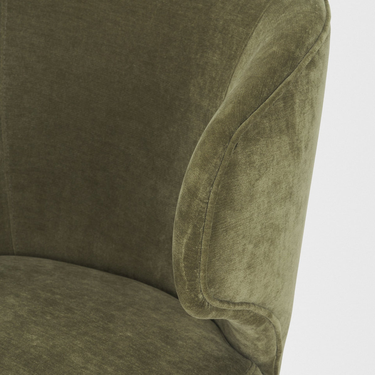 Niles 22.5L x 24.5W x 32H Moss Olive Fabric Seat W/ Mid Brown Wooden Legs Wingback Dining Chair from Mercana - Luna Furniture