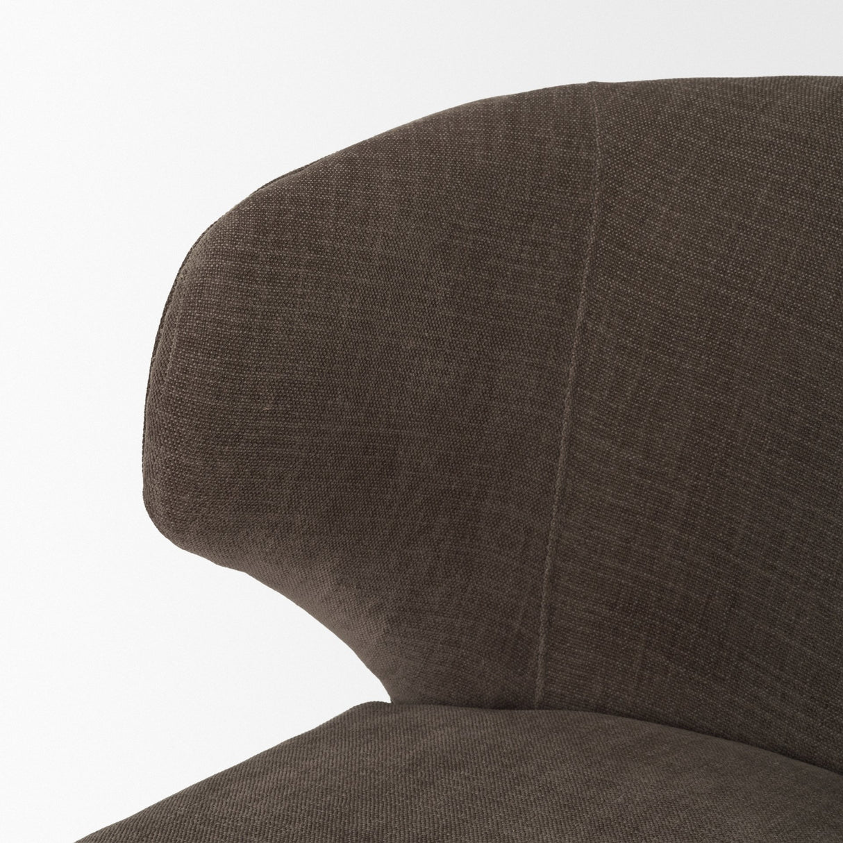 Niles Brown Fabric W/ Dark Brown Wooden Legs Wingback Dining Chair from Mercana - Luna Furniture