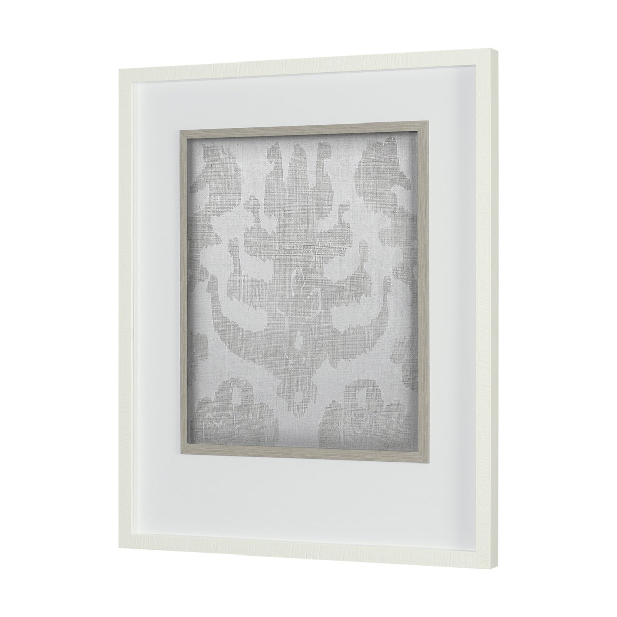 Shadow Ikat IV by Chariklia Zarris a Hand Embellished Textured Framed Art Print Matted under Glass from Mercana - Luna Furniture