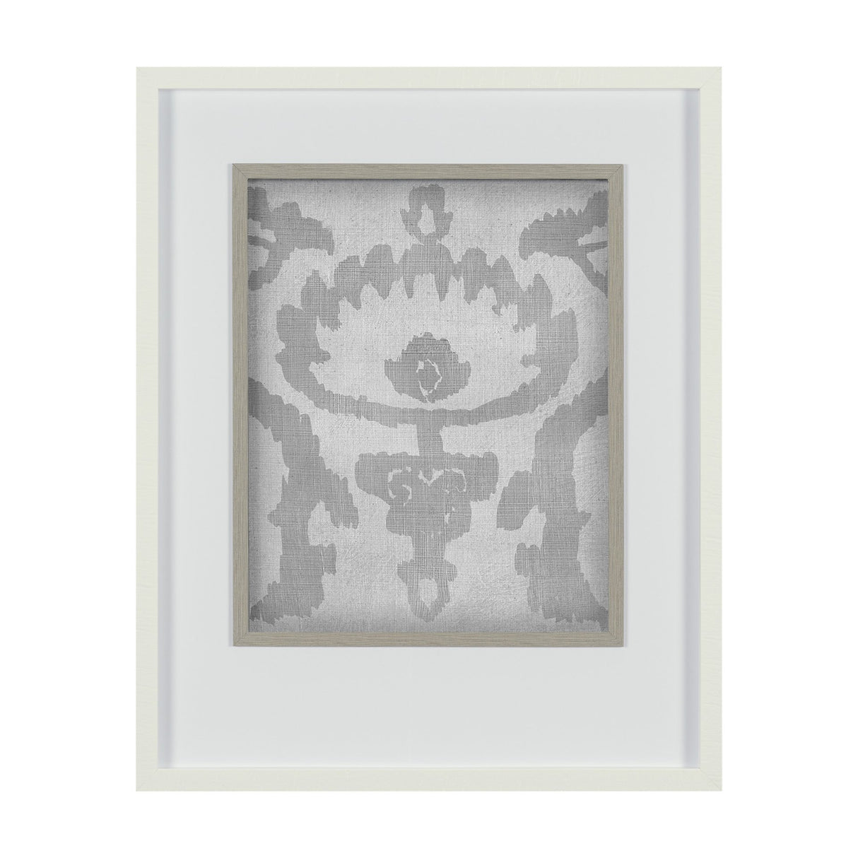Shadow Ikat VI by Chariklia Zarris a Hand Embellished Textured Framed Art Print Matted under Glass from Mercana - Luna Furniture