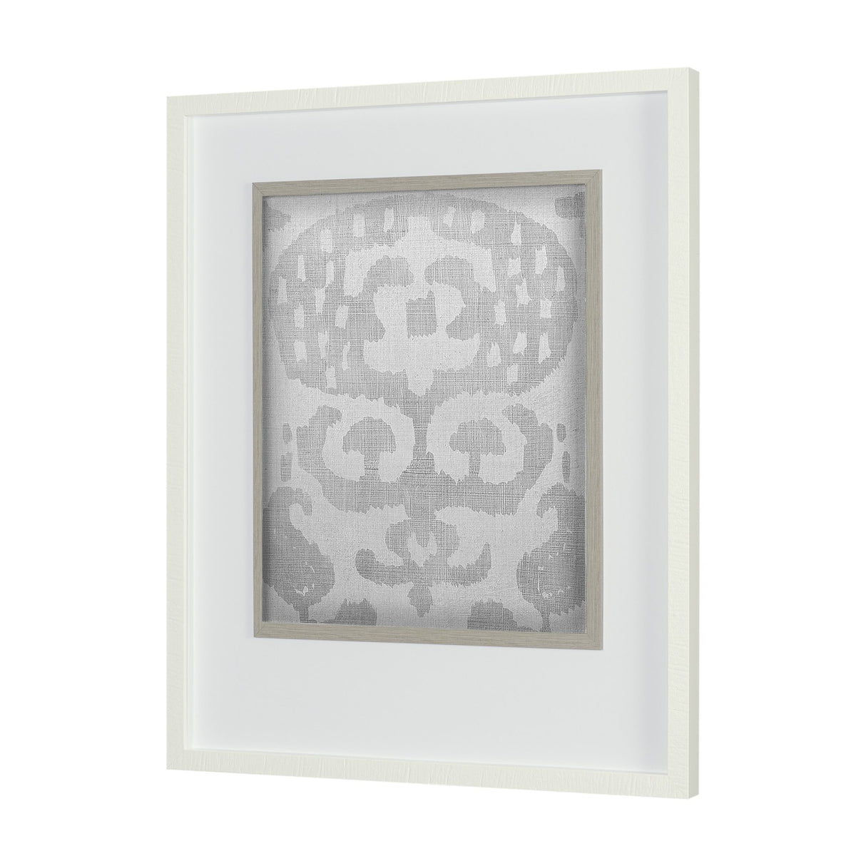 Shadow Ikat I by Chariklia Zarris a Hand Embellished Textured Framed Art Print Matted under Glass from Mercana - Luna Furniture
