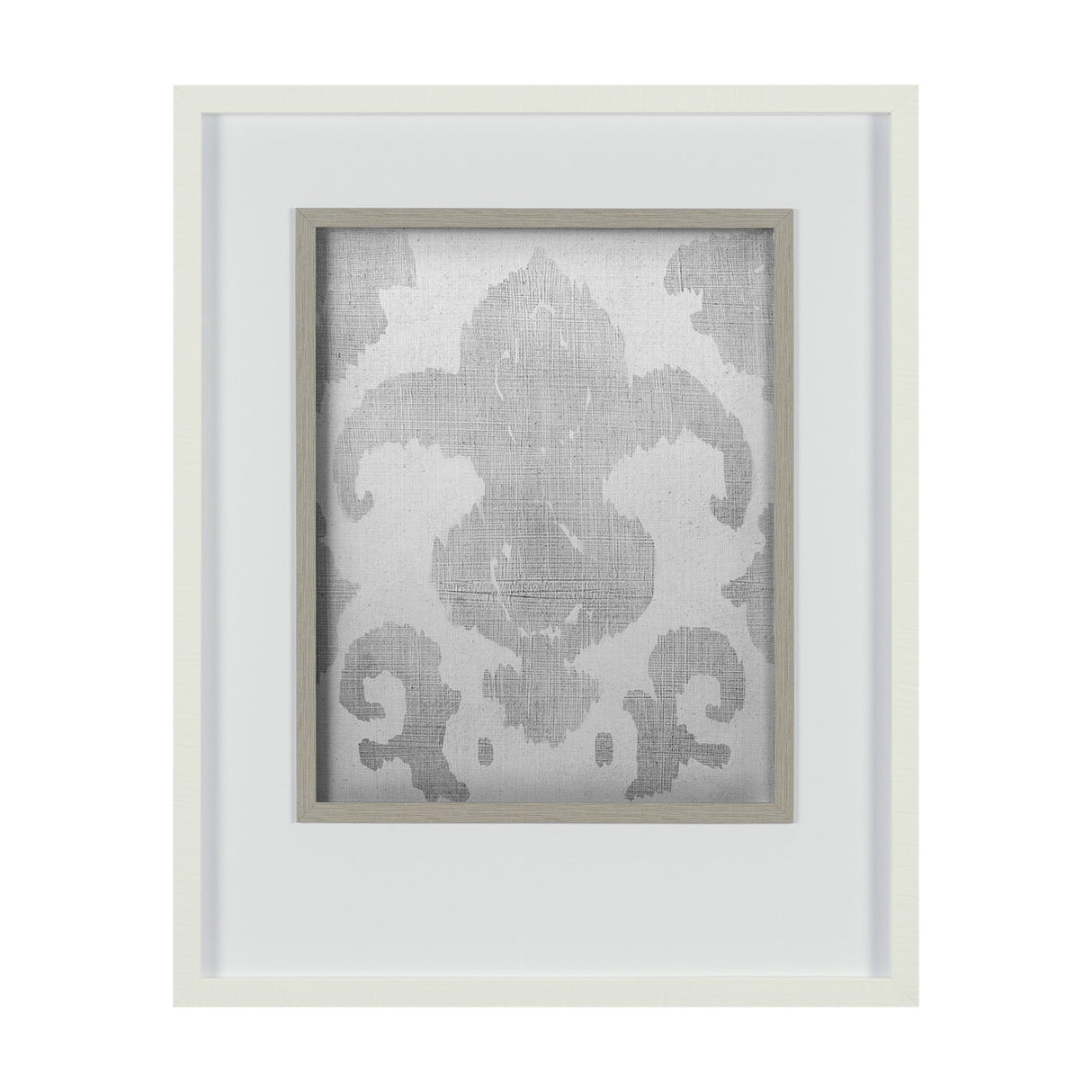 Shadow Ikat II by Chariklia Zarris a Hand Embellished Textured Framed Art Print Matted under Glass from Mercana - Luna Furniture