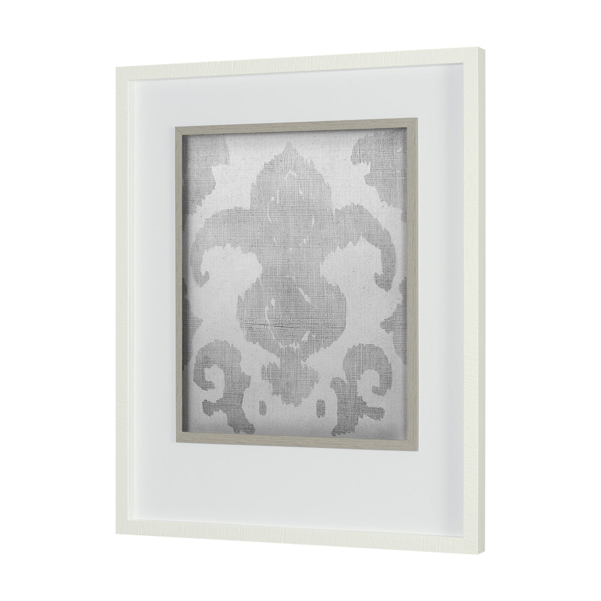 Shadow Ikat II by Chariklia Zarris a Hand Embellished Textured Framed Art Print Matted under Glass from Mercana - Luna Furniture