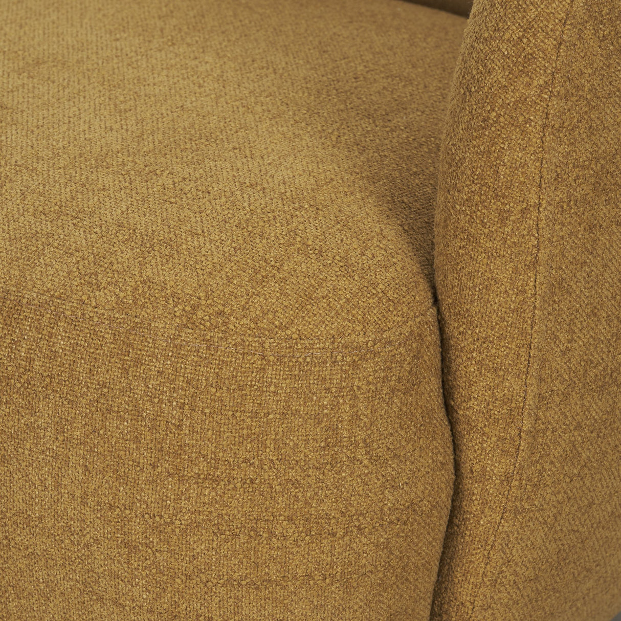 Hudson Mustard Fabric Upholstered Swivel Chair from Mercana - Luna Furniture