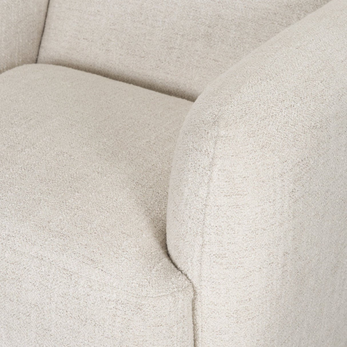 Saga Cream Fabric Upholstered Chair from Mercana - Luna Furniture