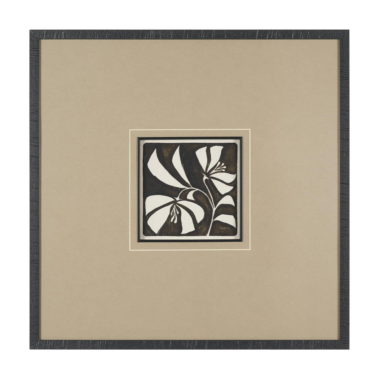 Spanish Tile Dark III by Mercana Studio Textured Framed Artwork Matted under Glass from Mercana - Luna Furniture