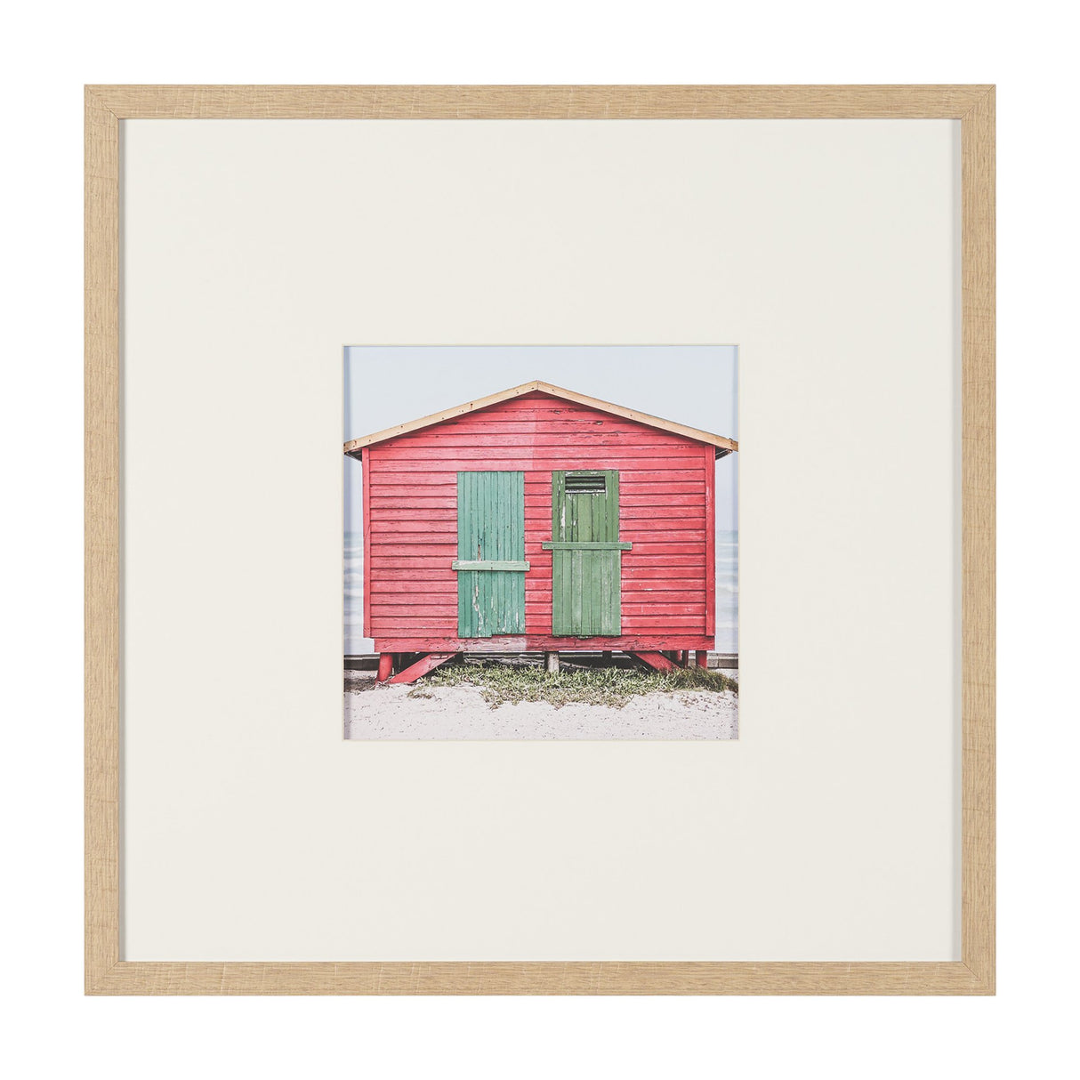 Beachfront Cabin by Shot By Clint Framed Photo Print Matted Under Glass from Mercana - Luna Furniture