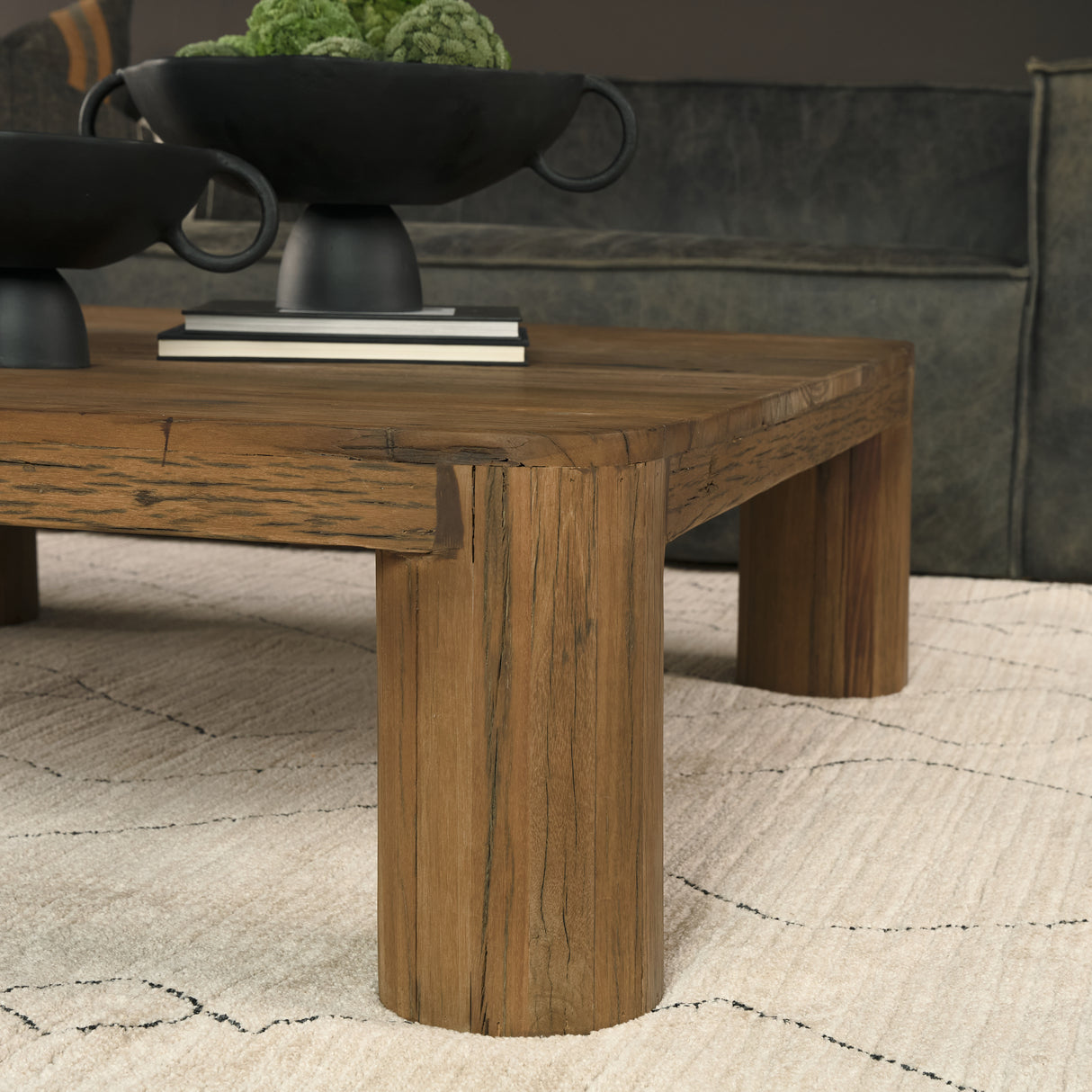 Hewitt Square Smooth Reclaimed Wood Coffee Table from Mercana - Luna Furniture