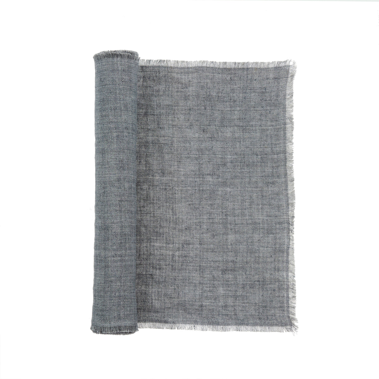 Lina Linen Runner, Steel Grey, Set of 2 from Mercana - Luna Furniture