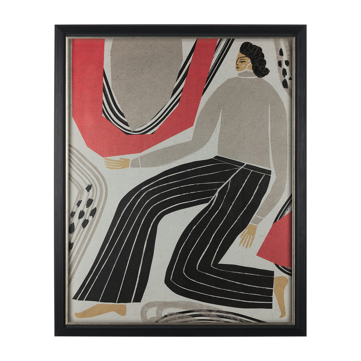 Bold People - Ellis by Mercana Studio Hand Embellished Textured Framed Art Print Matted under Glass from Mercana - Luna Furniture