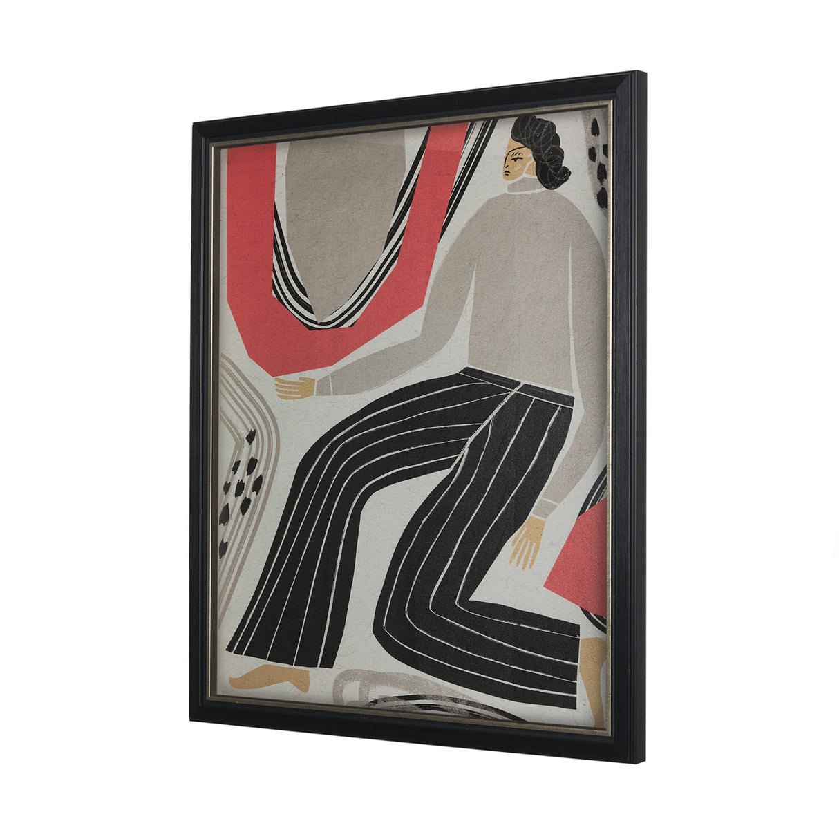 Bold People - Ellis by Mercana Studio Hand Embellished Textured Framed Art Print Matted under Glass from Mercana - Luna Furniture