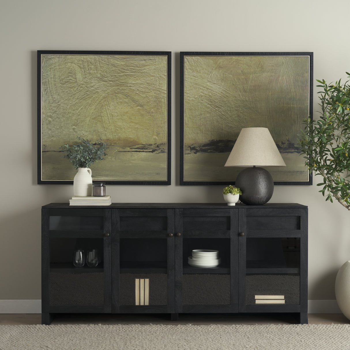 Quiet Presence I by Mercana Studio Hand-Embellished Textured Framed Canvas Artwork from Mercana - Luna Furniture