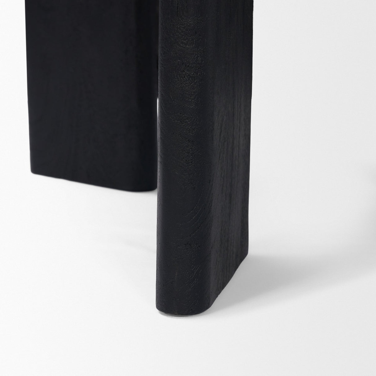 Rumer Black Wood w/ Black Marble Side Table from Mercana - Luna Furniture