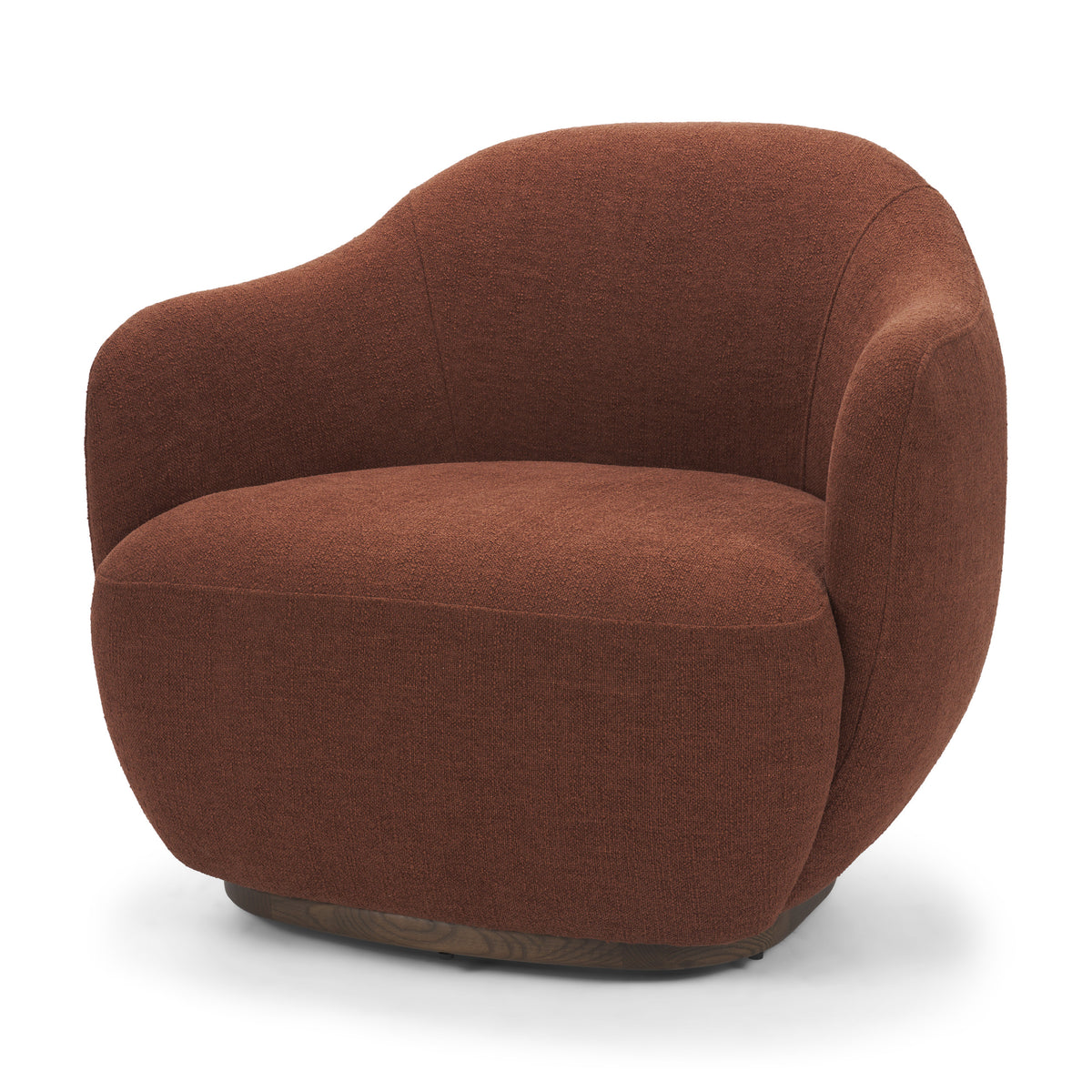 Hudson Burgundy Fabric Upholstered Swivel Chair from Mercana - Luna Furniture