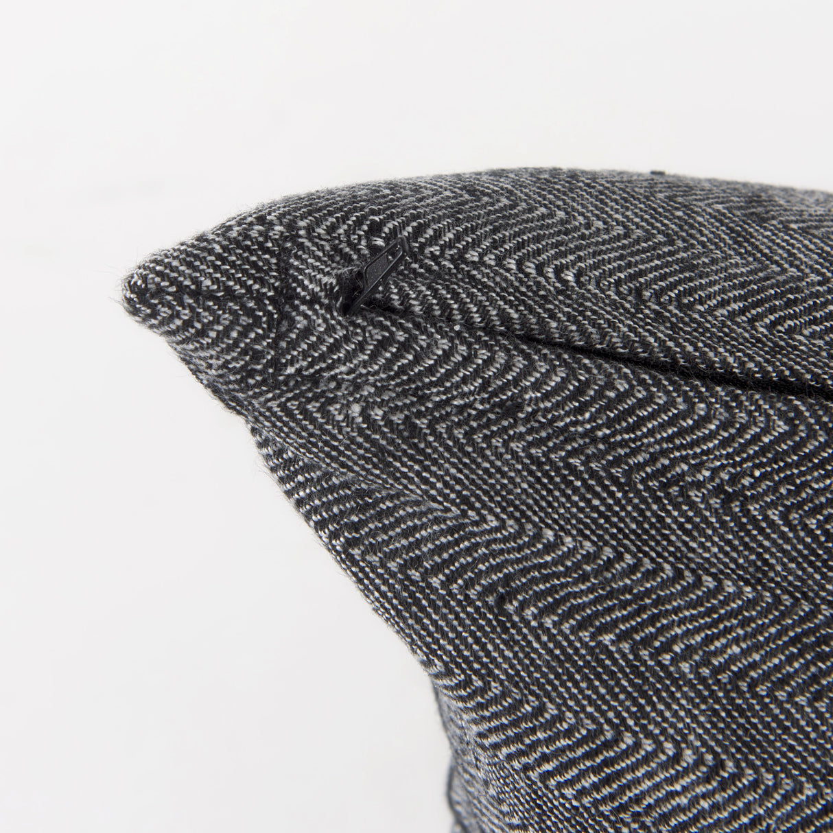 Sibyl 13x21 Black Fabric Striped and White Fringed Pillow Cover w/Down Filler, Set of 2 from Mercana - Luna Furniture