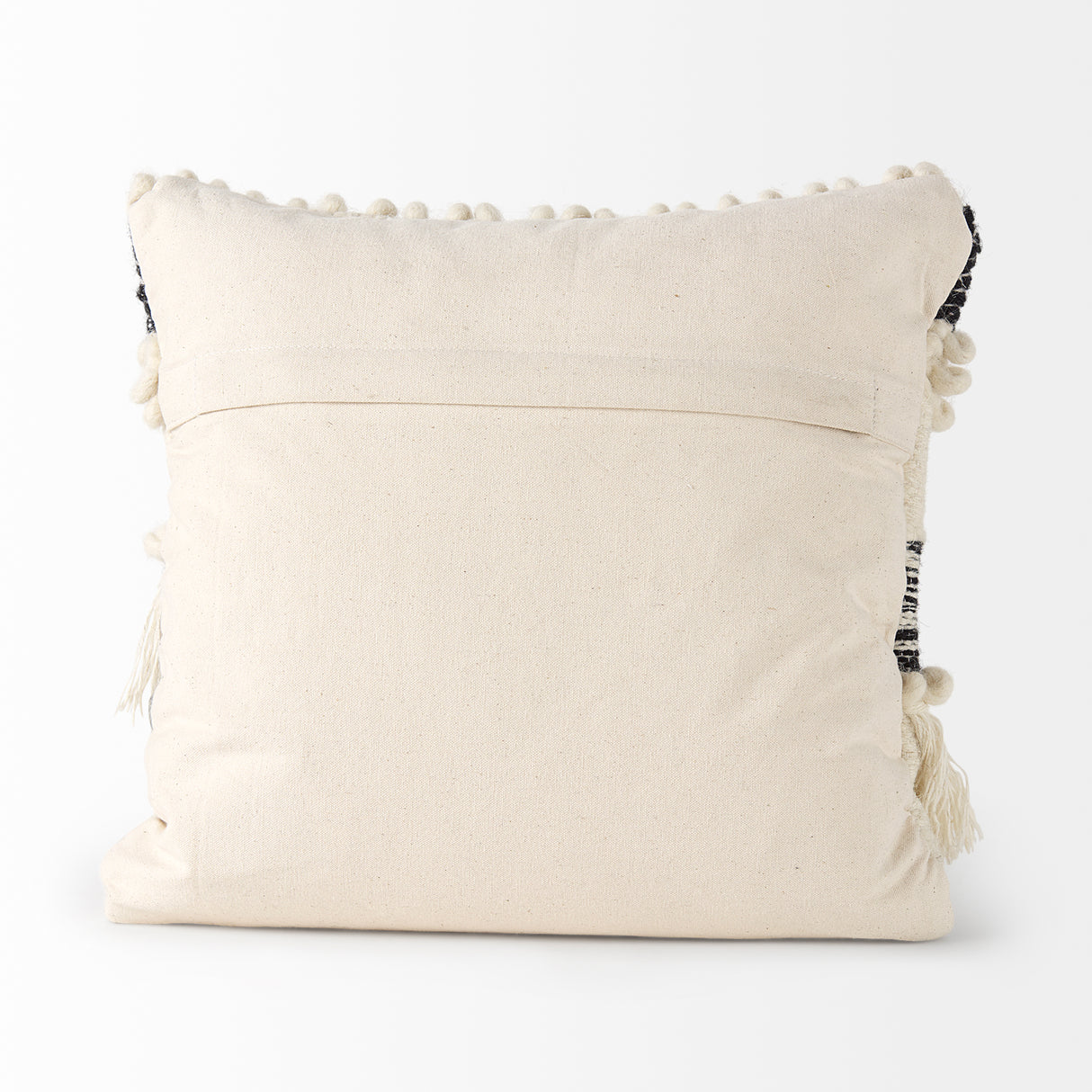 Beardell 18x18 Cream And Black w/Tassels Pillow Cover w/Down Filler, Set of 2 from Mercana - Luna Furniture