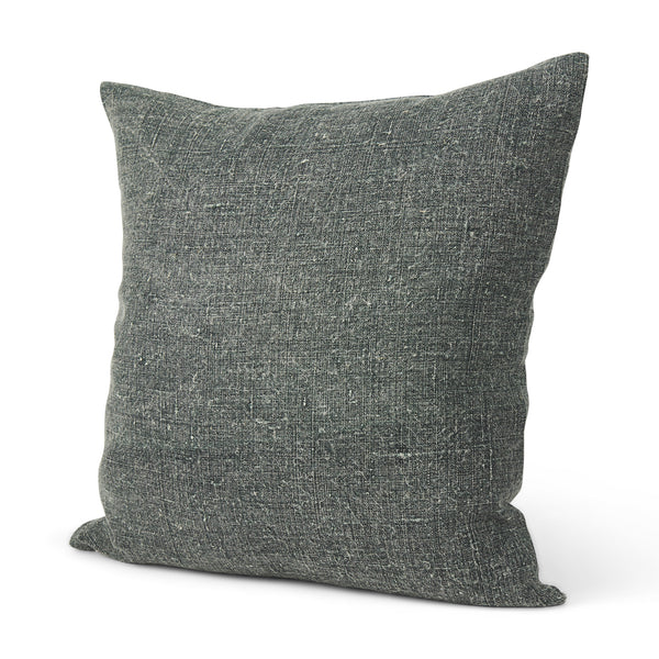Jack Green Linen Square Decorative Pillow Cover w/Down Filler, Set of 2