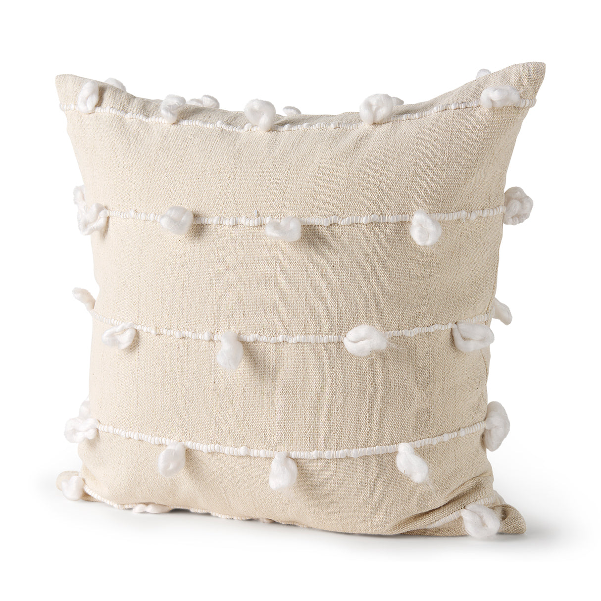 Erica 20x20 Cream With White Detail Pillow Cover w/Non-Allergen Filler, Set of 2 from Mercana - Luna Furniture