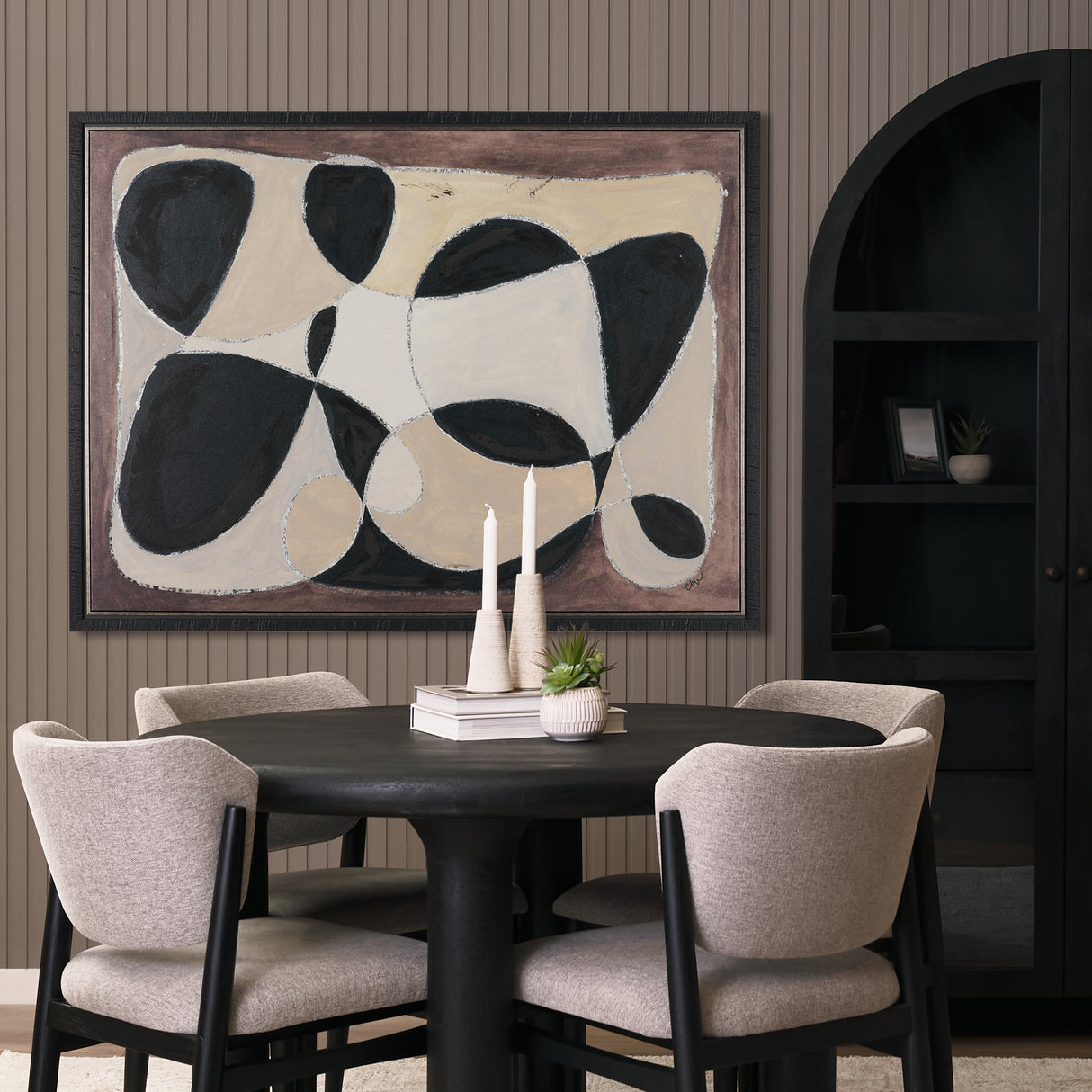Desert Currents by Cristina Bartl Villa Hand-Embellished Textured Framed Canvas Artwork from Mercana - Luna Furniture