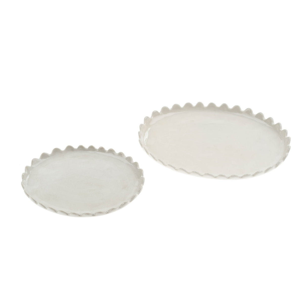 Scalloped Oval Plate S, Set of 6 from Mercana - Luna Furniture