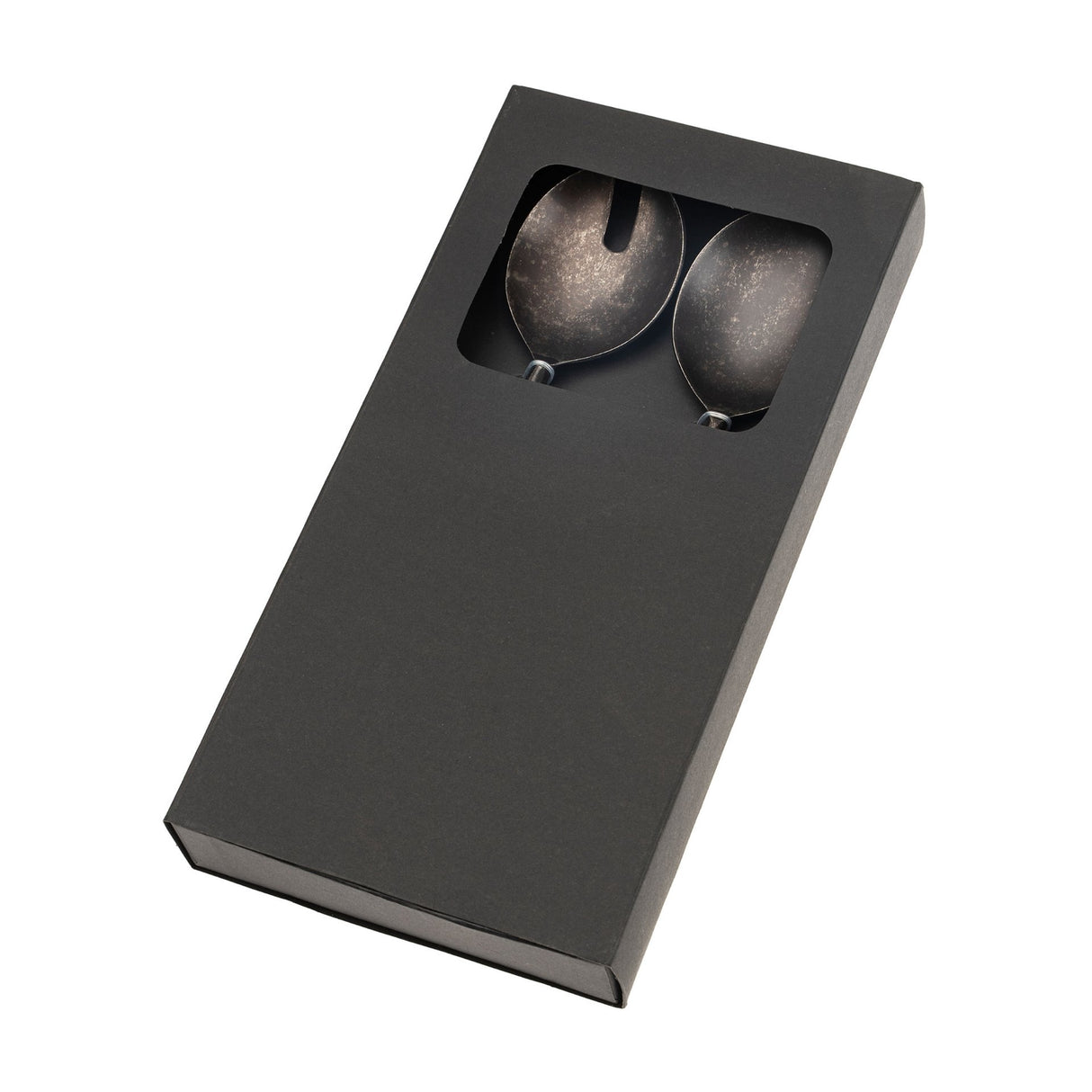 Maple Wood Salad Servers S/2, Tumbled Black, Set of 4 from Mercana - Luna Furniture