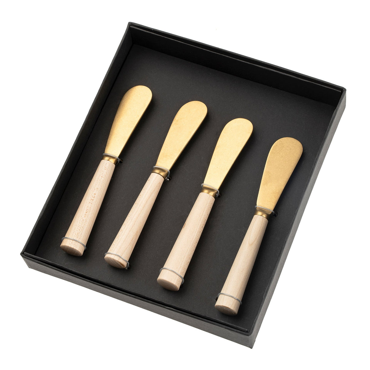 Maple Wood Spreaders S/4, Tumbled Gold, Set of 4 from Mercana - Luna Furniture