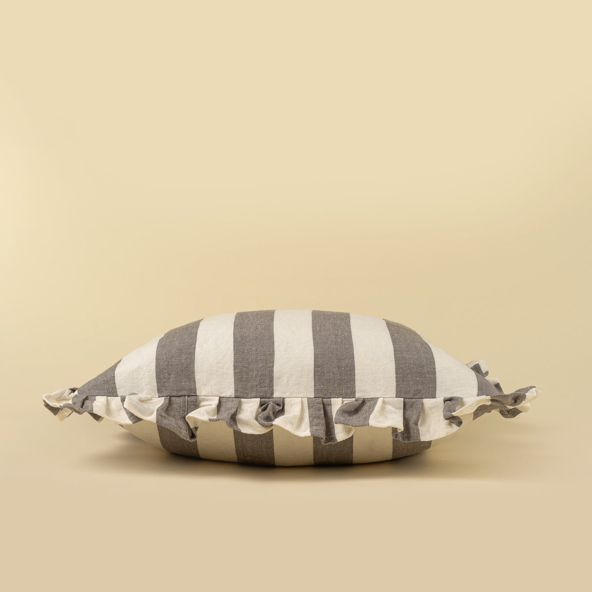 Ruffle 20x20 Thick Stripe Pillow, Grey w/Filler, Set of 2 from Mercana - Luna Furniture