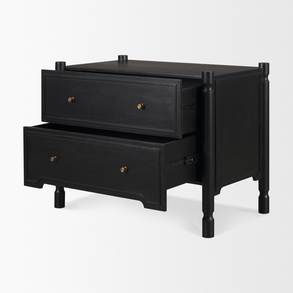 Phil Black Wood 2 Drawer Accent Cabinet from Mercana - Luna Furniture