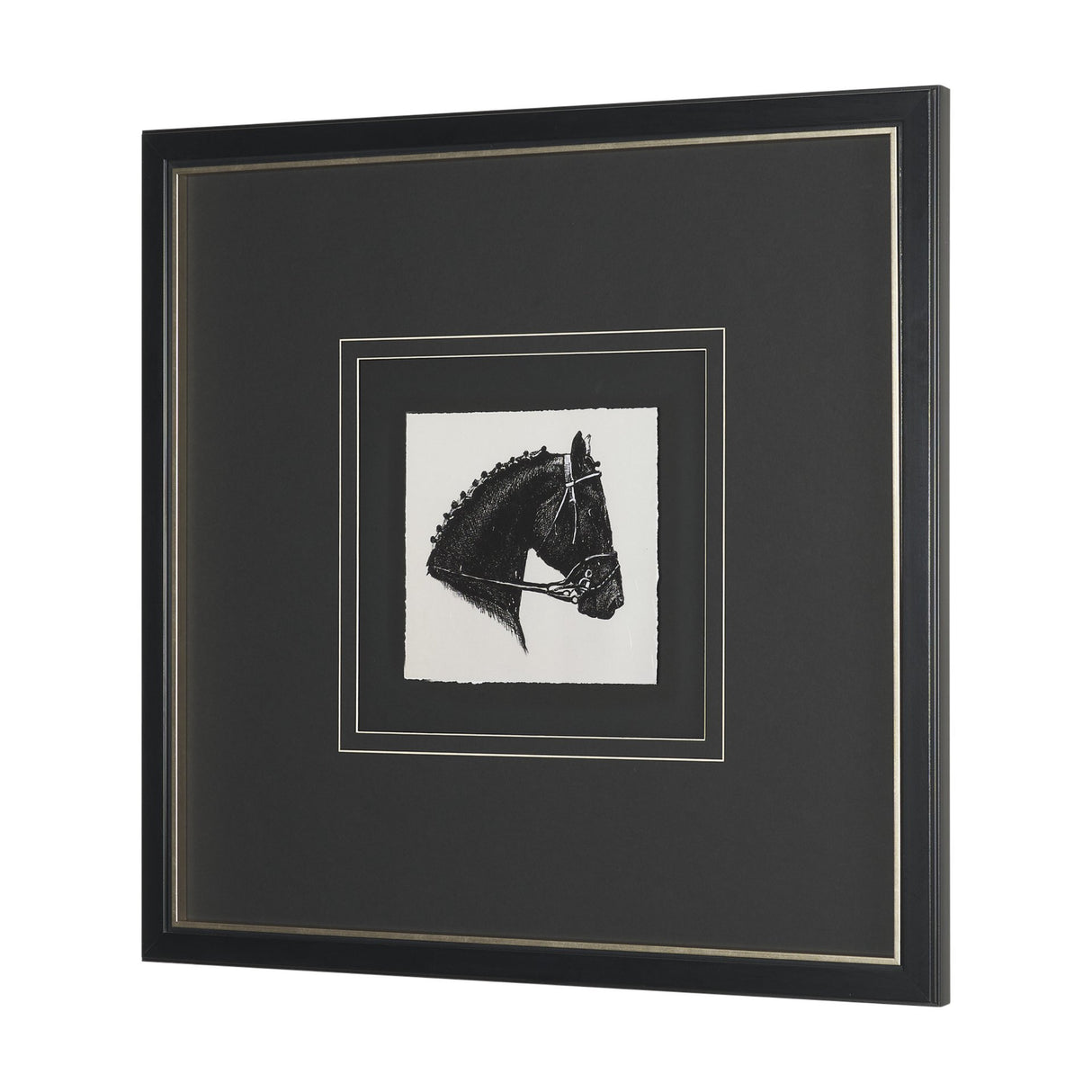Equestrian Etching IV by Mercana Studio Hand-Embellished Textured Framed Artwork Matted under Glass from Mercana - Luna Furniture