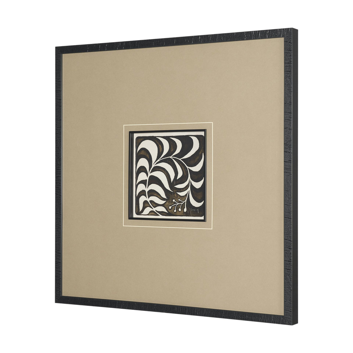 Spanish Tile Dark IV by Mercana Studio Textured Framed Artwork Matted under Glass from Mercana - Luna Furniture