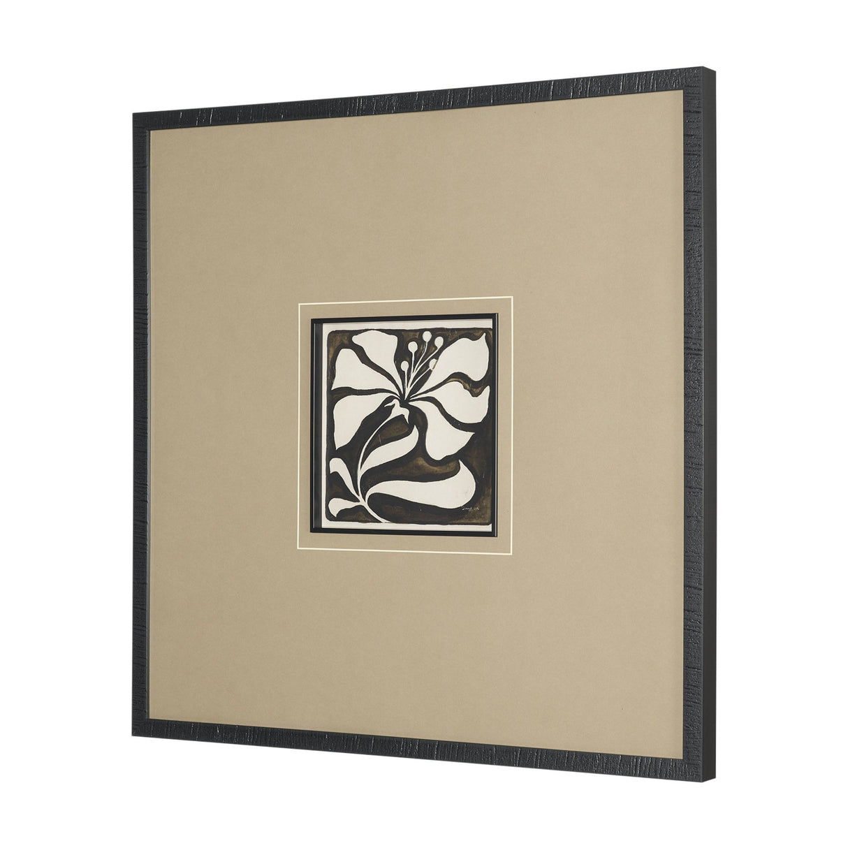 Spanish Tile Dark II by Mercana Studio Textured Framed Artwork Matted under Glass from Mercana - Luna Furniture