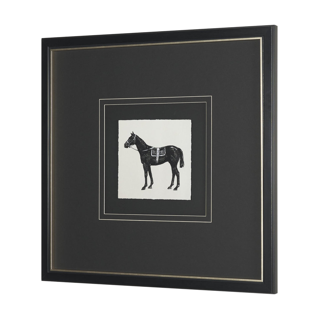 Equestrian Etching I by Mercana Studio Hand-Embellished Textured Framed Artwork Matted under Glass from Mercana - Luna Furniture